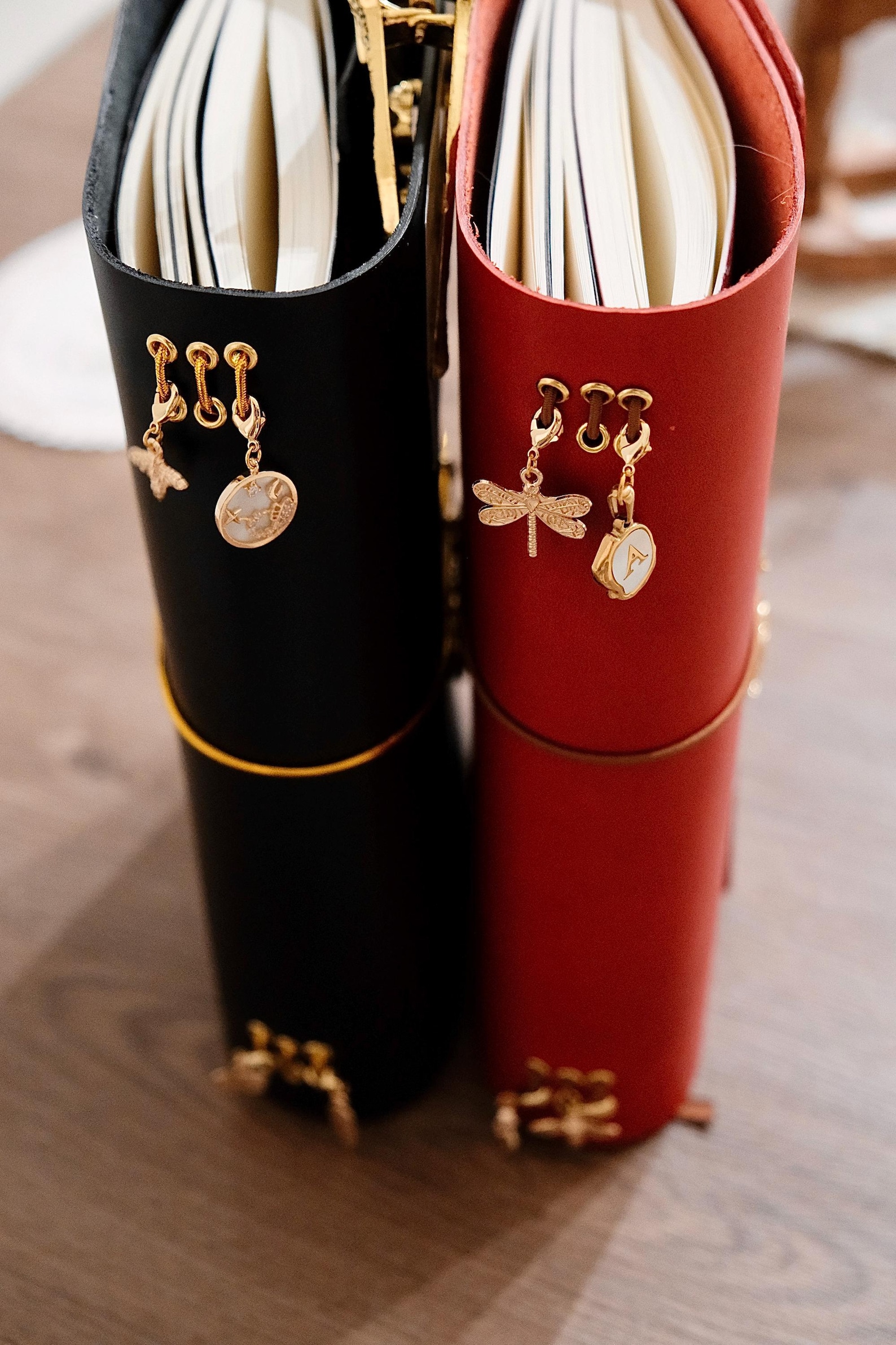 Trifold leather journal in selected color