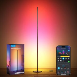 Govee RGBIC Floor Lamp Basic, LED Corner Lamp Works with Alexa, 1000 Lumen Smart Modern Floor Lamp with Music Sync and 16 Million DIY Colors, Color Changing Standing Lamp for...