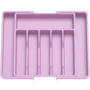 Lifewit Silverware Drawer Organizer, Expandable Utensil Tray for Kitchen, BPA Free Flatware and Cutlery Holder, Adjustable Plastic Storage for Spoons Forks Knives, 13-22 x 15,...