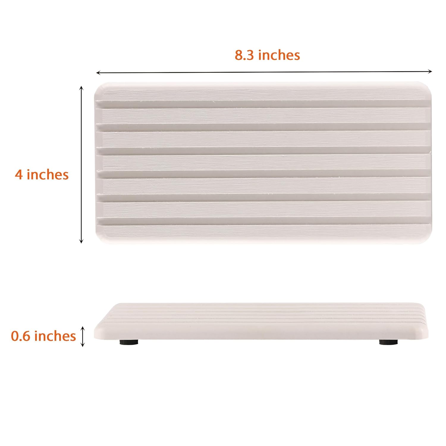 NiuYichee 2 PCS Water Absorbent Diatomite Coasters Rectangle, Grooved Design, Water Absorbing Stone Used for Hand Soaps & Plants & toiletries in The Modern Home