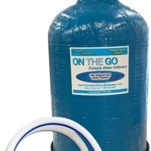 On The Go OTG4-VM-DBLSOFT Portable Compact Double Standard 16,000 Grain Water Softener with Drinking Water Safe Brass Fittings (NOT made in China, assembled by U.S. Workers in...
