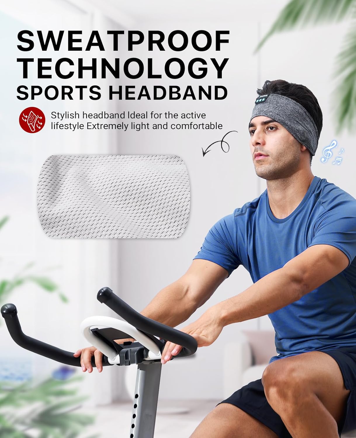 Perytong Sleep Headphones Wireless, Bluetooth Sports Headband Headphones with Ultra-Thin HD Stereo Speakers Perfect for Sleeping,Workout,Jogging,Yoga,Insomnia, Air Travel,...